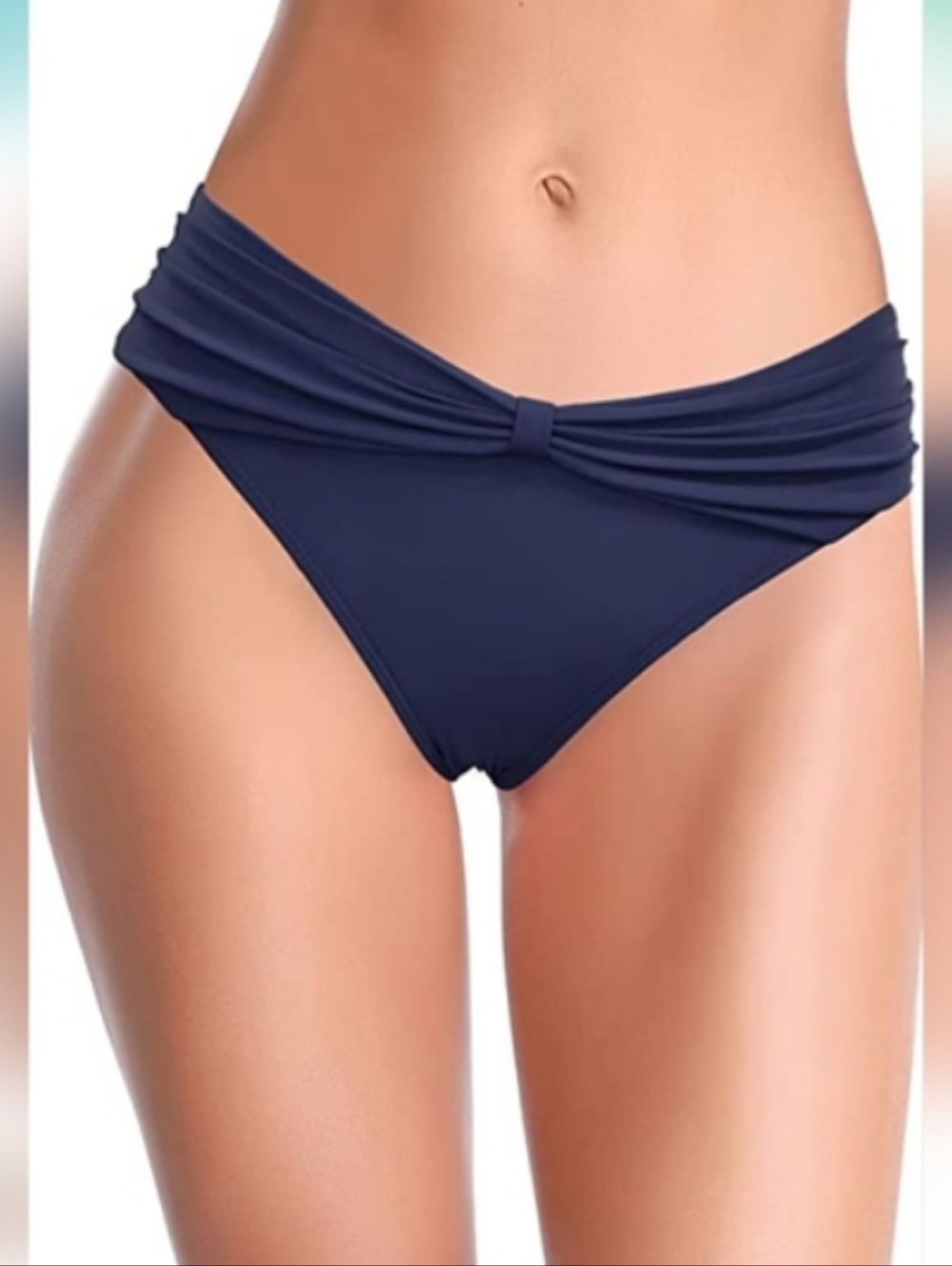 SHEKINI Bikini Bottoms Swimsuit Navy Blue Shekini NWT Swimwear Pool Beach NWT